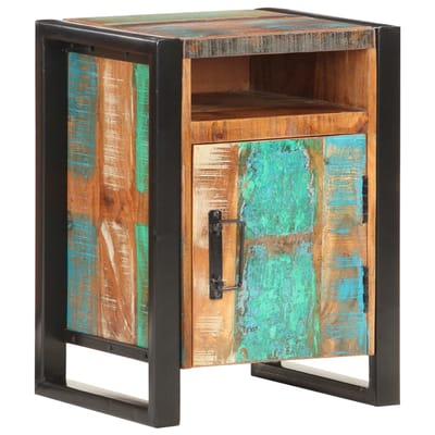 vidaXL - Nachtkastje - 40x35x55 - cm - massief - gerecycled - hout