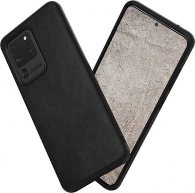RhinoShield SolidSuit Samsung Galaxy S20 Ultra Hoesje Black Leather