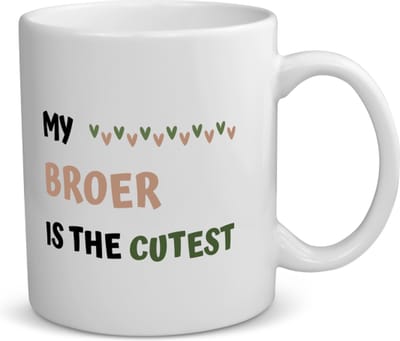 Akyol - my broer is the cutest koffiemok - theemok - Broer - schattige broer - verjaardagscadeau - verjaardag - cadeau - cadeautje voor broer - broer artikelen - kado - geschenk - gift - 350 ML inhoud