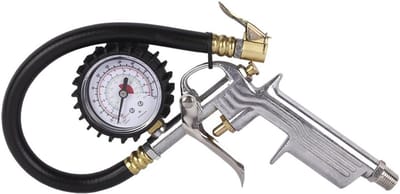 Druk Meter - Luchtpomp Banden - Banden Controleren - 1-12 Bar - Aluminium - Grijs