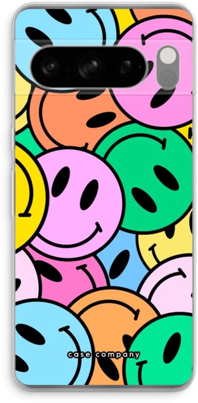 Case Company® - Hoesje geschikt voor Google Pixel 8 Pro hoesje - Smiley N°1 - Soft Cover Telefoonhoesje - Bescherming aan alle Kanten en Schermrand