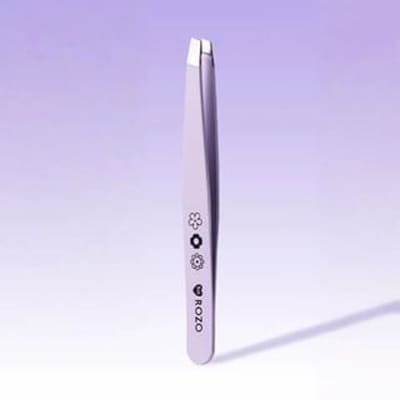 ROZO - Exquisite Oblique Mouth Clamp Eyebrow Tweezers Purple