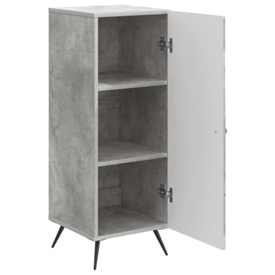 vidaXL - Dressoir - Betongrijs - 33 - x - 34,5 - x - 90 - cm - Bewerkt - hout