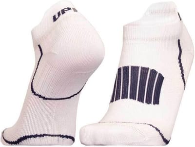 UphillSport - 2-Pack - Lage Hardloopsokken - Quickdry Lycra Grip - Heren / Dames - wit / blauw - 43-46 - 8398