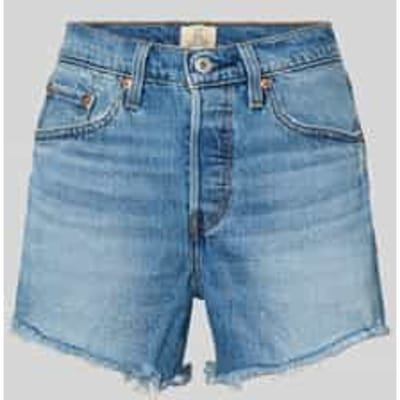 regular fit korte jeans van katoenmix model '501®'