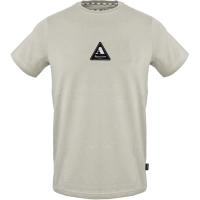 Aquascutum Heren-T-shirt met driehoekig logo van katoen (Grijs)