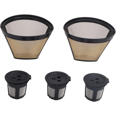 Dosettes de Filtre à Café Réutilisables Écologiques Filtre à Café Rechargeable à 3 Trous pour Ninja Dual Brew Coffee