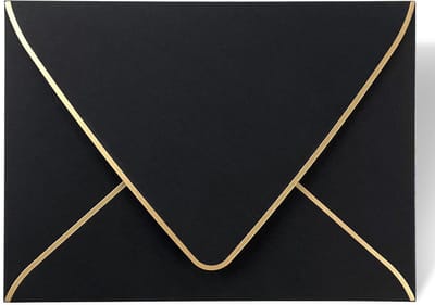 Zwarte Enveloppen - Luxe Enveloppen - Kaarten Versturen - Zelfsluitend - A7 5.25 x 7.25 Inch - Zwart