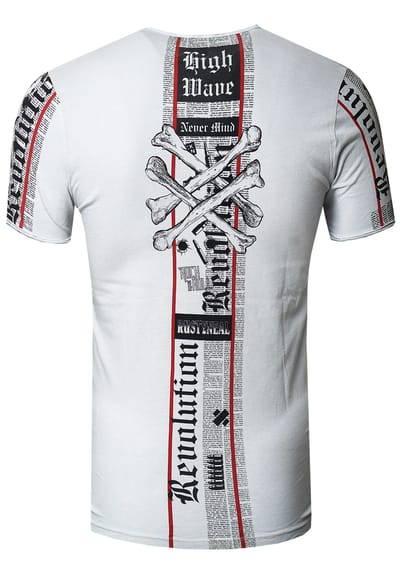 T-shirt met voor- en achterkant bedrukt
