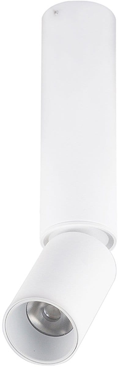 Plafondlamp Plafondspot Eetkamerlamp Woonkamerlamp Keukenlamp, wit aluminium, beweegbare spot, 1x LED 8W 502Lm 3000K warm wit, H 23 cm