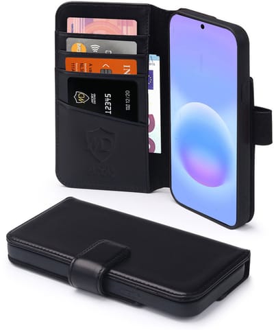 MobyDefend Hoesje - Geschikt voor Samsung Galaxy A57 - Luxe Leren Wallet Bookcase - Zwart