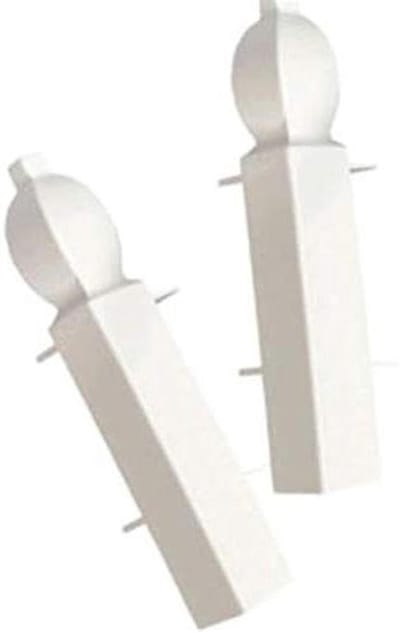 PVC Plintverbinding Hoek - Externe Hoek Fitting - Afwerking Plinten - Probleemloze Montage - 100mm x 15mm - Wit Satijn
