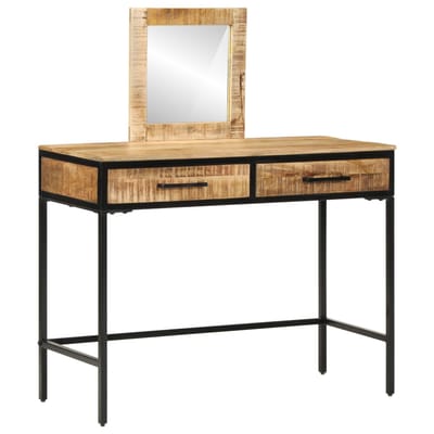 vidaXL - Kaptafel - met - lade - Bruin - 100 - x - 40 - x - 120 - cm - Massief - mangohout