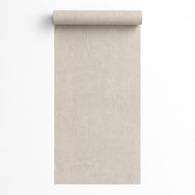 Dutch Wallcoverings - Renaissance - Water Marked Fabric Taupe - Vliesbehang - 10m x 53cm - RE521083