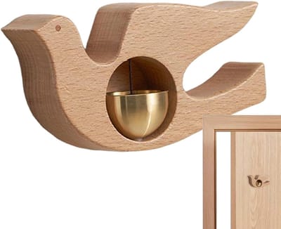 Magnetische Deurbel - Windgong Dier Vorm - Bezoekers Waarschuwen - Handgemaakte Messing Structuur - 12 cm Vogel - Duif
