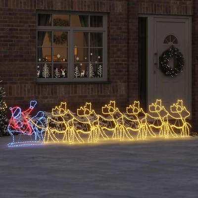 vidaXL Kerstversiering LED's Multikleur 69 x 79 cm PVC
