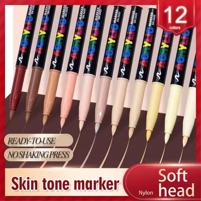 Kunstmarkers, acrylverfpennen, set voor schetsen, portretten, manga, tekenen, illustraties, schetsen, kunstbenodigdheden