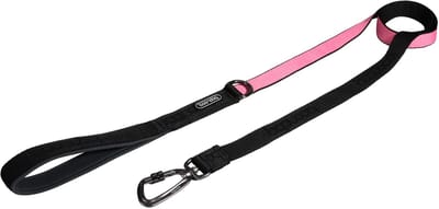 Boondog Hondenriem 1.4m - Sterke Nylon Riem - Comfortabele Grip - Lichtgewicht Karabijnhaak - Voor Dagelijks Gebruik - Black/Pink - Maat S