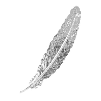 Boekenlegger veer - Bladwijzer - Boek lezen - Bookmark - Feather - Metaal - Zilverkleurig - 11 cm - Cadeau boekenwurm - Jonyx