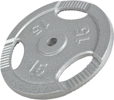 Gorilla Sports Gewicht - Halterschijf - Gripper Gietijzer - 30 mm - 15 kg