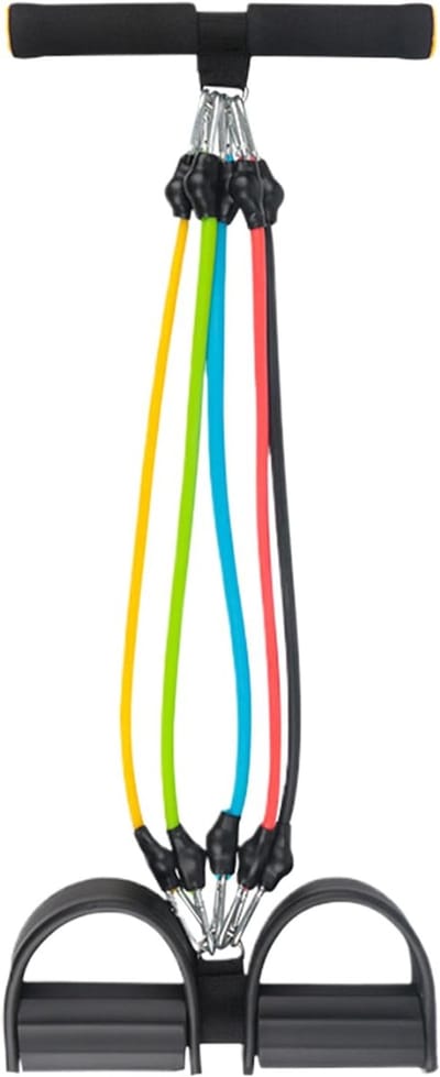 Pedaal Trekker - Fitness Hulp - Thuistraining - Verstelbare Weerstand - 62cm Lengte - Zwart