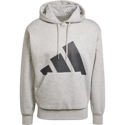 Adidas Essentials Big Logo Fleece Hoodie Grijs L Man