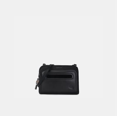Hedgren DOPPIO Dubbele Crossbodytas met RFID-bescherming – Waterafstotend – Gerecycled materiaal – Lichtgewicht – Zwart