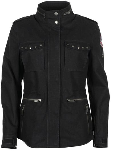 Helstons Tara Canvas Cotton Jas Zwart - Jas