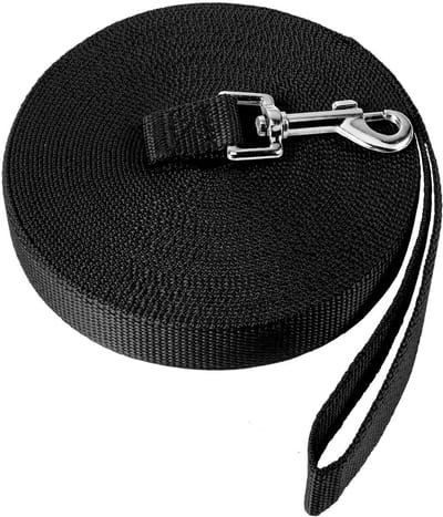 Hondenriem Training 20M - Duurzaam Nylon - Lichtgewicht met Zinklegering Gesp - Ideaal voor Training - SnelShoppen