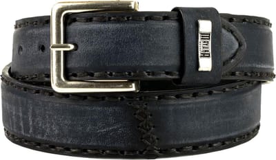 Mayura Riem 925 Vintage Zwart Cowboy Western 4 cm Brede Jeans Riem Verwisselbare Gesp Glad leder Maat 90 cm (bovenkant gesp tot middelste gaatje)