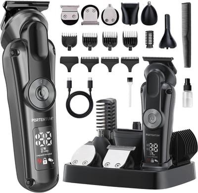 Professionele Tondeuse Set Heren Baardtrimmer Precisie Scheren USB-C