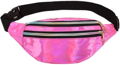 SSKHE Metallic Fanny Pack - Waterdichte Bum Bag in Roze voor Feestjes en Dagelijks Gebruik