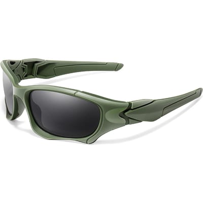 Gepolariseerde Viszonnebril voor Mannen Vrouwen Klassiek Camouflage Montuur met UV-Bescherming voor Buiten Rijden Fietsen Wandelen gray