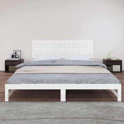 vidaXL - Wandhoofdbord - 204x3x60 - cm - massief - grenenhout - wit