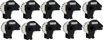 Label Tape Geschikt voor Brother DK-22211 | 29 mm x 15,24 m | Zwart op wit - 10 stuks - Geschikt voor: QL-500 QL-550 QL-560 QL-570 QL-580N QL-650TD QL-1050N QL-1060N QL-700 QL-710W QL-720NW QL-800 QL-810W QL-820NW TD-2130N QL-600 QL-1100 QL-1110