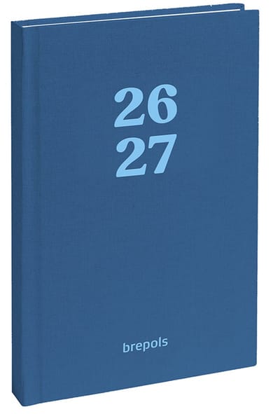 Brepols agenda 2026-2027 - RAINBOW - Schoolagenda - 1 dag per pagina - Gekartonneerde omslag - Dagoverzicht - Lichtblauw - 11.5 x 16.9 cm