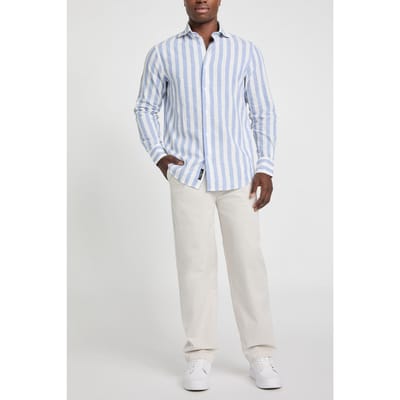 GUESS Marciano By  Bill French Collar R Lightblue & White Mi Größe: 37 | Business hemden Outlet | Herren | Weiß