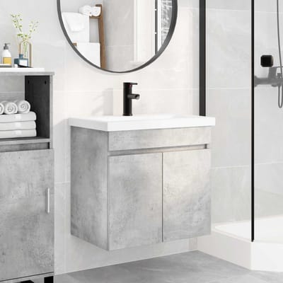 vidaXL - Badkamermeubel - met - kraan - Betongrijs - 61 - x - 40 - x - 74,5 - cm