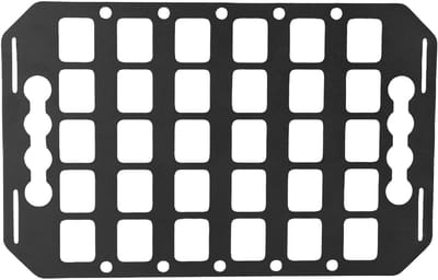 Dailygoods- Opslagpaneel Aluminium - Molle Paneelrek - Organisatie voor Auto's - Bevestiging met Slotgespen - Gladde Randen - Multifunctioneel Gebruik - Opbergpaneel