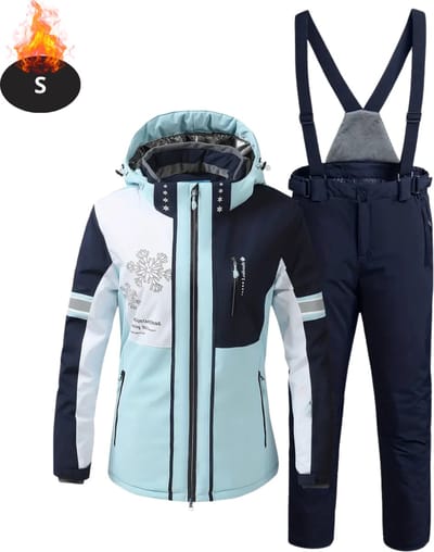 Bovista Skipak - SkiBroek - Skijas - Ski Suit - Wintersport - Dames - 2-Delig - Lichtblauw - Maat S