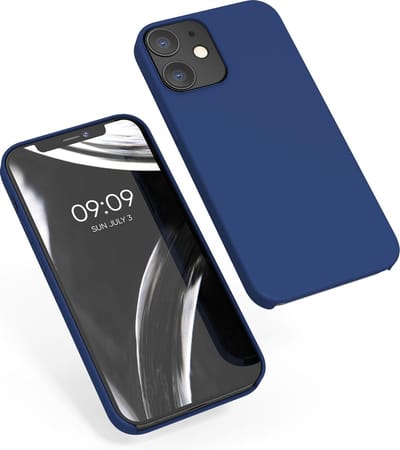 kwmobile telefoonhoesje geschikt voor Apple iPhone 12 / iPhone 12 Pro - Hoesje met siliconen coating - Smartphone case in marineblauw