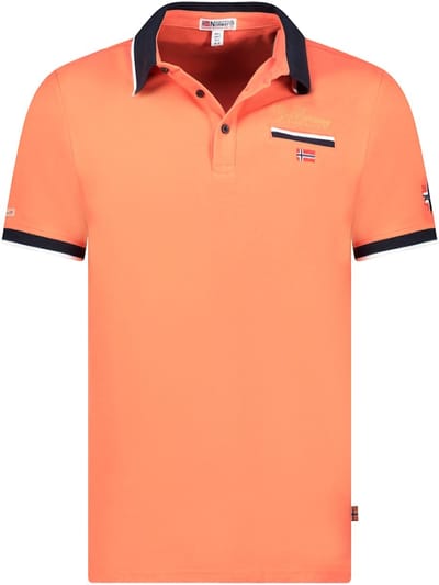 Geographical Norway Expedition Katoen Polo Shirt Kara Koraal - XXL