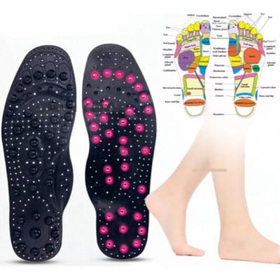 Magnetische Inlegzolen voor Acupressuur en Massage – 68 Magneten voor Verbeterde Voetgezondheid, Afslanken, Pijnverlichting en Vermoeide Voeten – Unisex – Zolen voor Voetpijn, Gezonde Voeten, Massages – Schoenmaat S (EU 35-40)