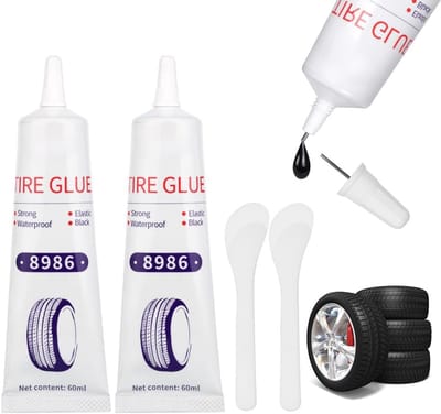 Reparatie van autobanden, 2 x 60 ml vulkaniserende rubberlijm voor het snel herstel van scheuren en gaten