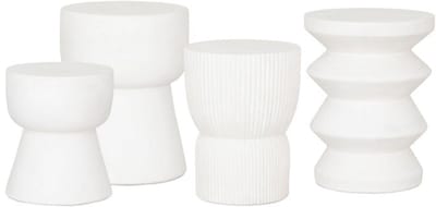 MUST Living Bijzettafel Fluted rond - 30x30x40 cm