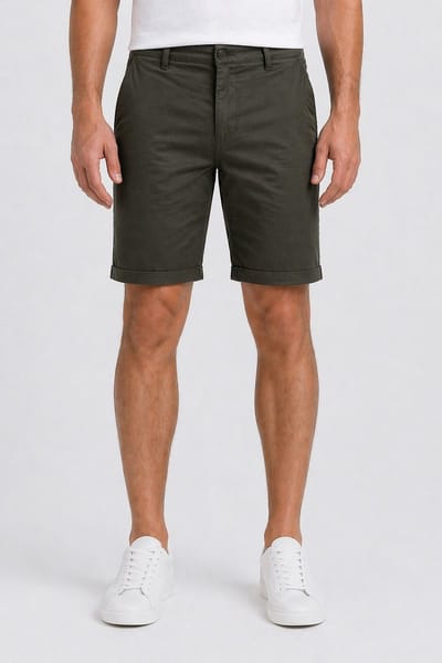 Smith & Solo korte broek heren - chino shorts heren - katoen Khaki 29