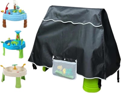 Watertafel Afdekhoes - Beschermhoes Tafel - Kinderspeelgoed Beschermen - Stof- en Waterdicht - 94 x 56 x 65 cm - Zwart