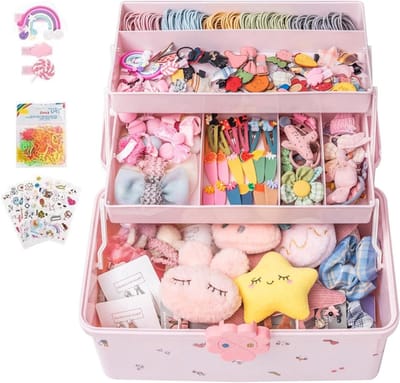 Haaraccessoires Opberger - Juwelendoosje Kinderen - Spullen Organiseren - Waterdicht ABS Materiaal - 3 Lagen - Wit