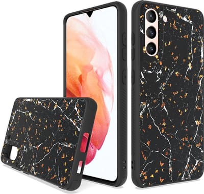 LuxeBass Siliconen hoesje met print geschikt voor Samsung Galaxy A04 - Marmer Black - telefoonhoes - gsm hoes - telefoonhoesje