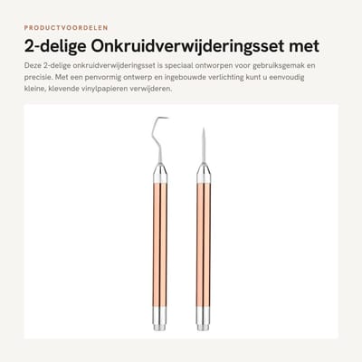 Dailygoods - 2-delige Onkruidverwijderingsset met Verlichte Handgreep